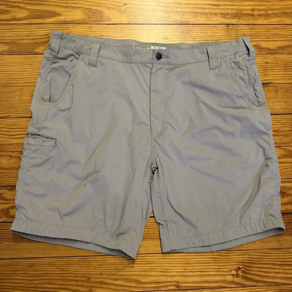 Carhartt Force Relaxed Fit Lightweight Ripstop Work Shorts Gray Mens 42 BS4198-M